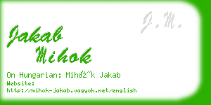 jakab mihok business card